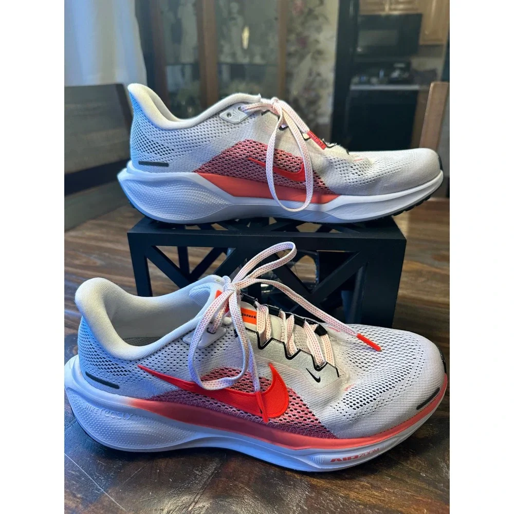 Nike Air Zoom Pegasus 41 Women Running Shoes White Bright Crimson FD2723-109 9.5